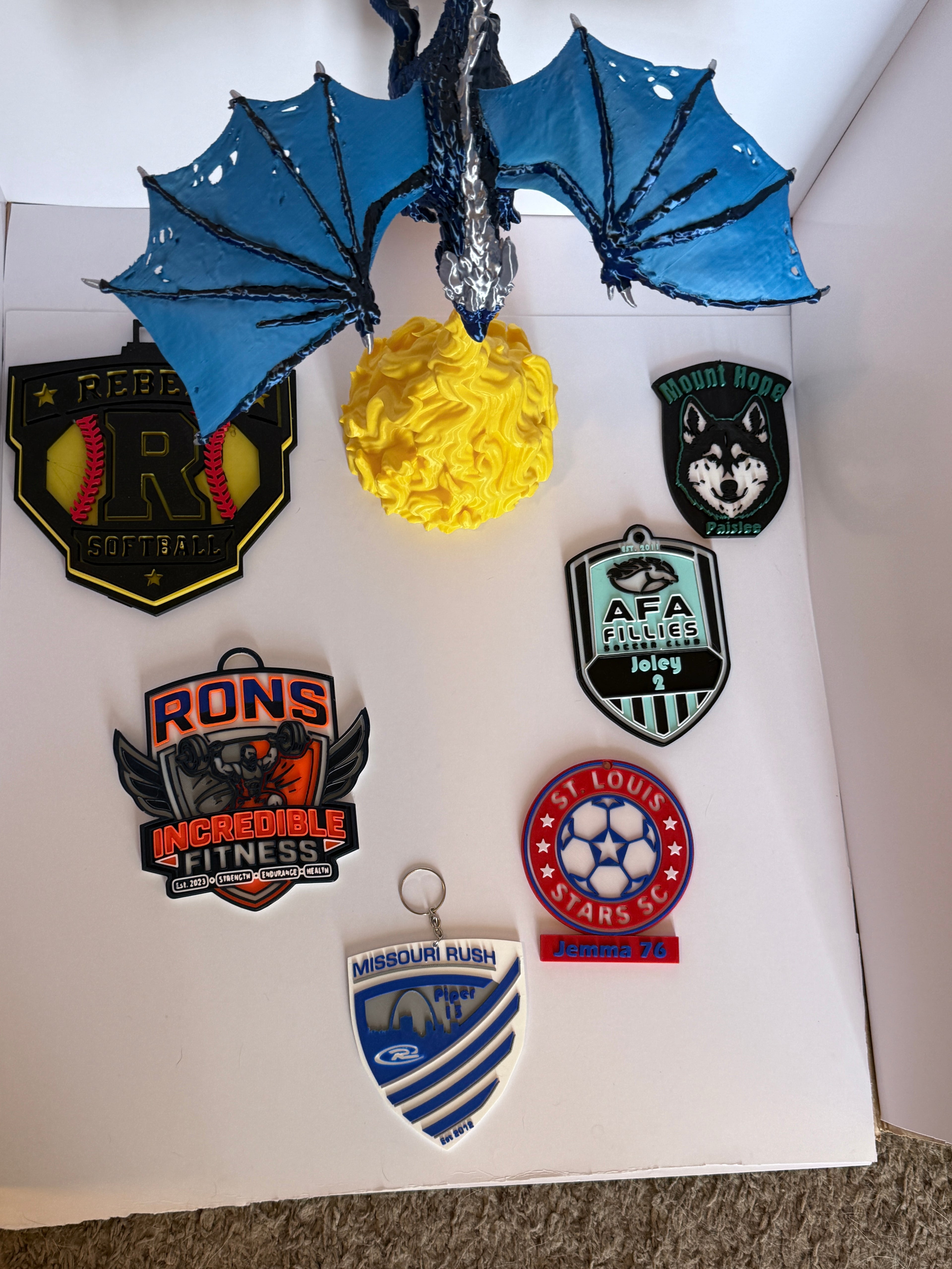 Custom 3D Printed sports Bag Tag