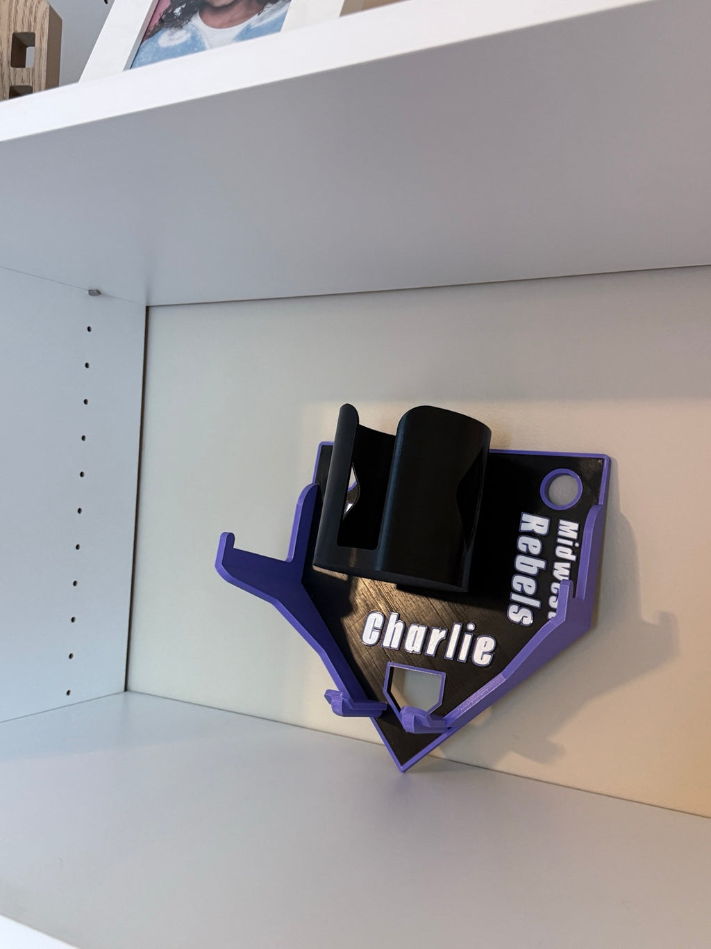 Custom Baseball & Softball Player Organizer | Personalized Bat, Helmet, Glove & Tumbler Holder