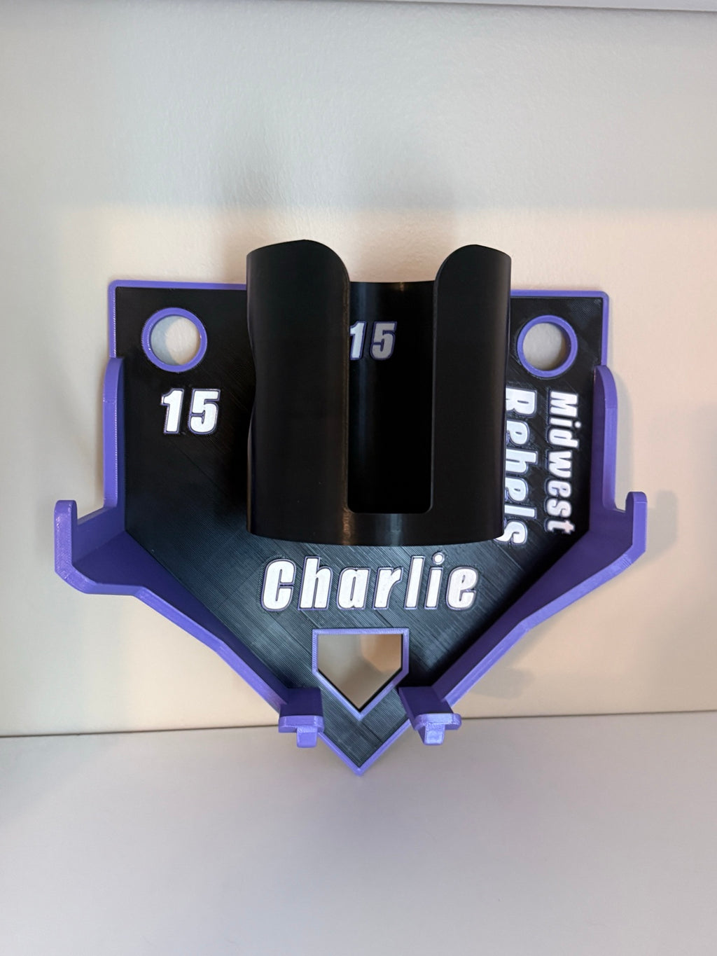 Custom Baseball & Softball Player Organizer | Personalized Bat, Helmet, Glove & Tumbler Holder