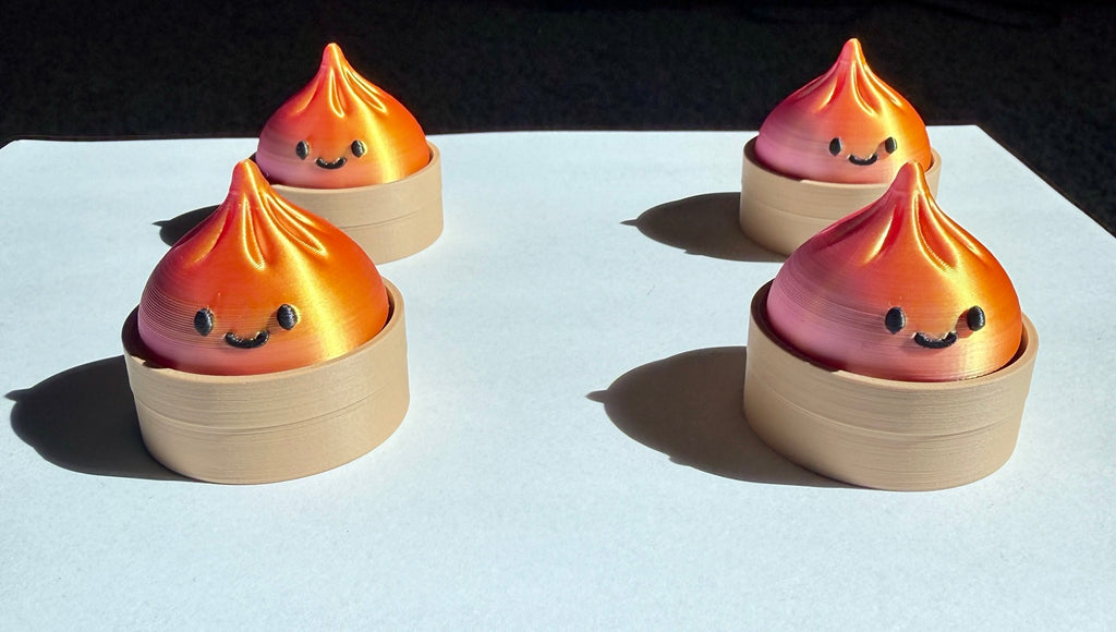 3D Printed Dumpling Fidget | Cute Clicker Toy | Sensory Desk Toy