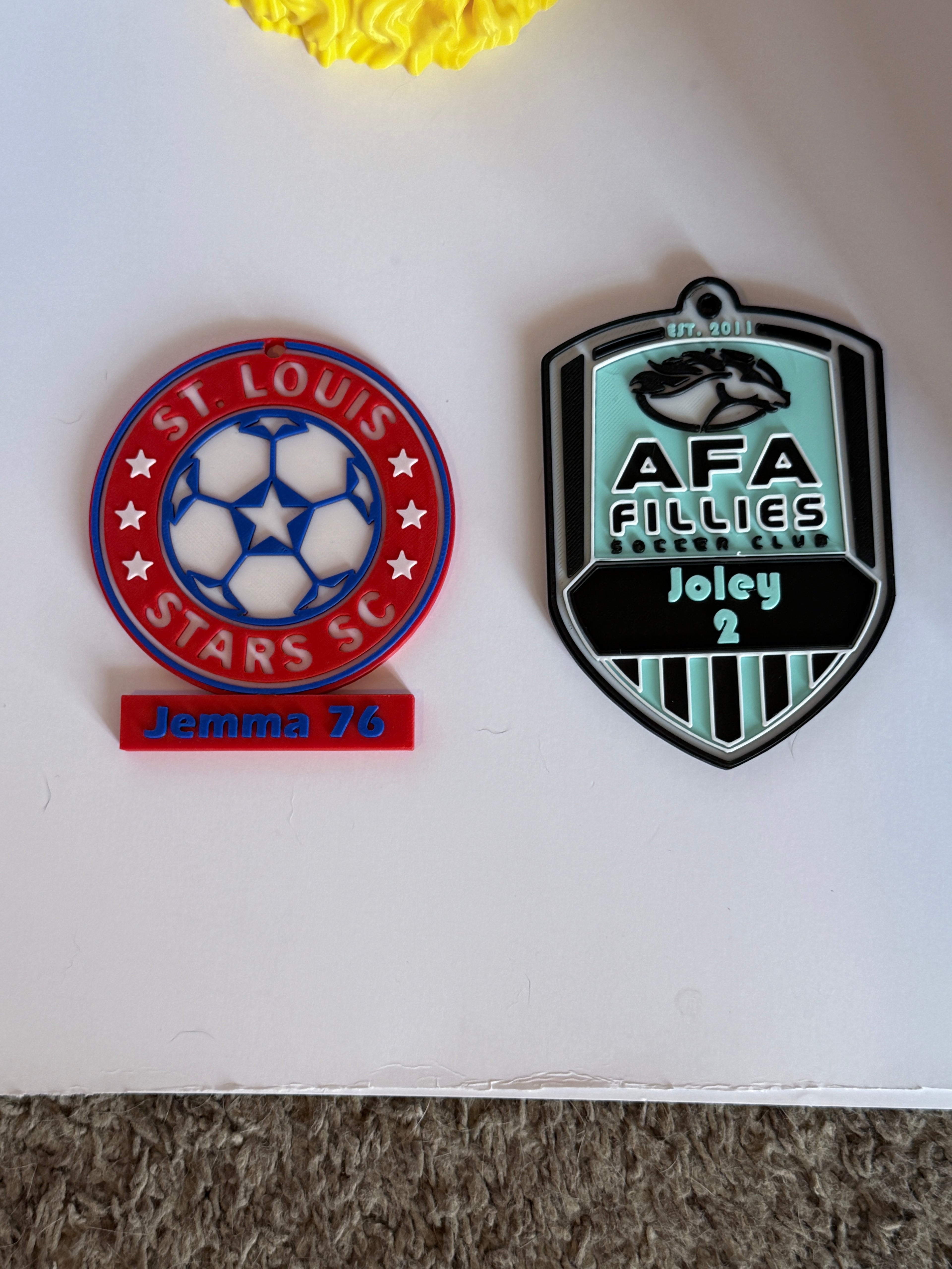 Custom 3D Printed sports Bag Tag