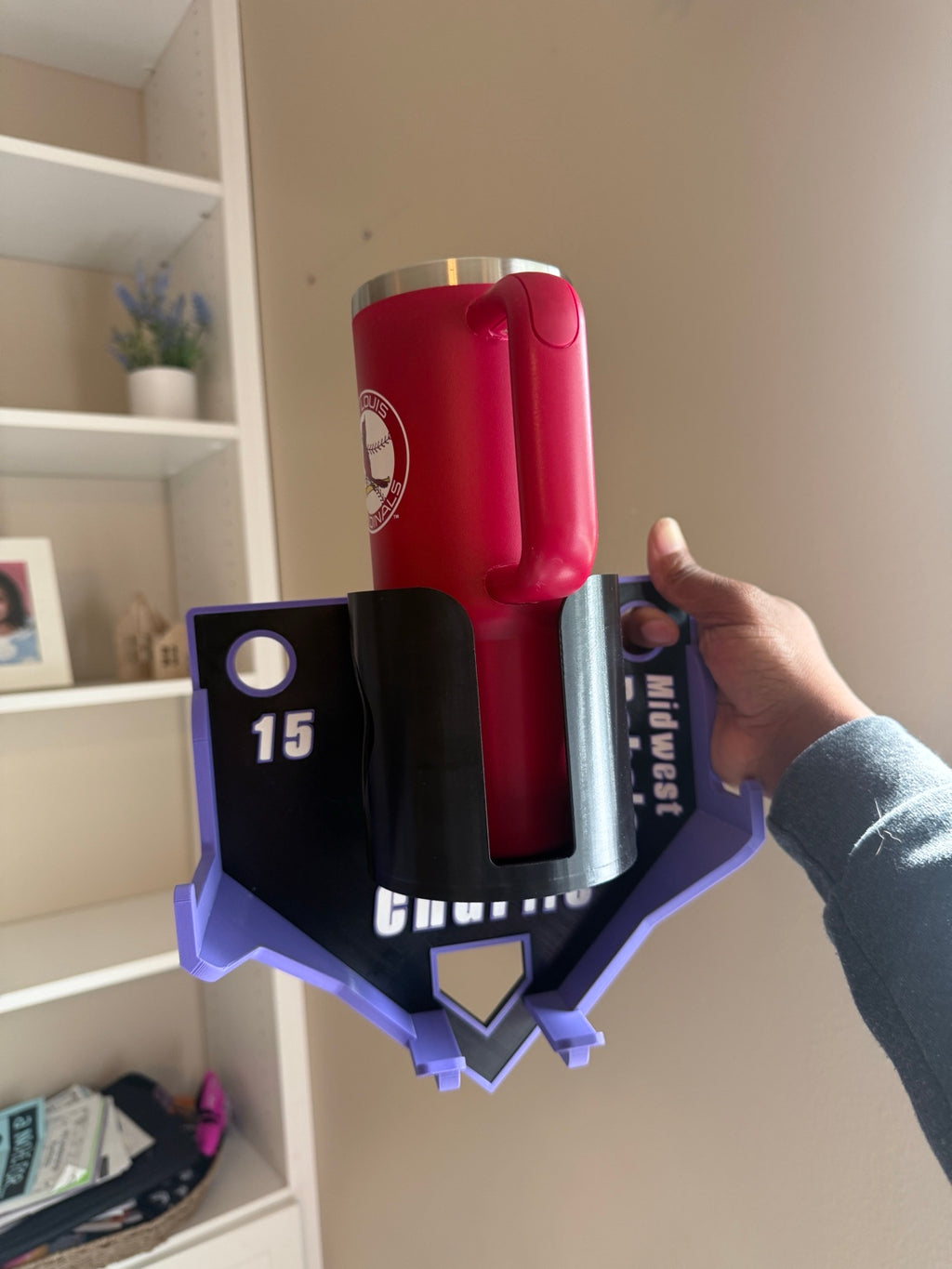Custom Baseball & Softball Player Organizer | Personalized Bat, Helmet, Glove & Tumbler Holder