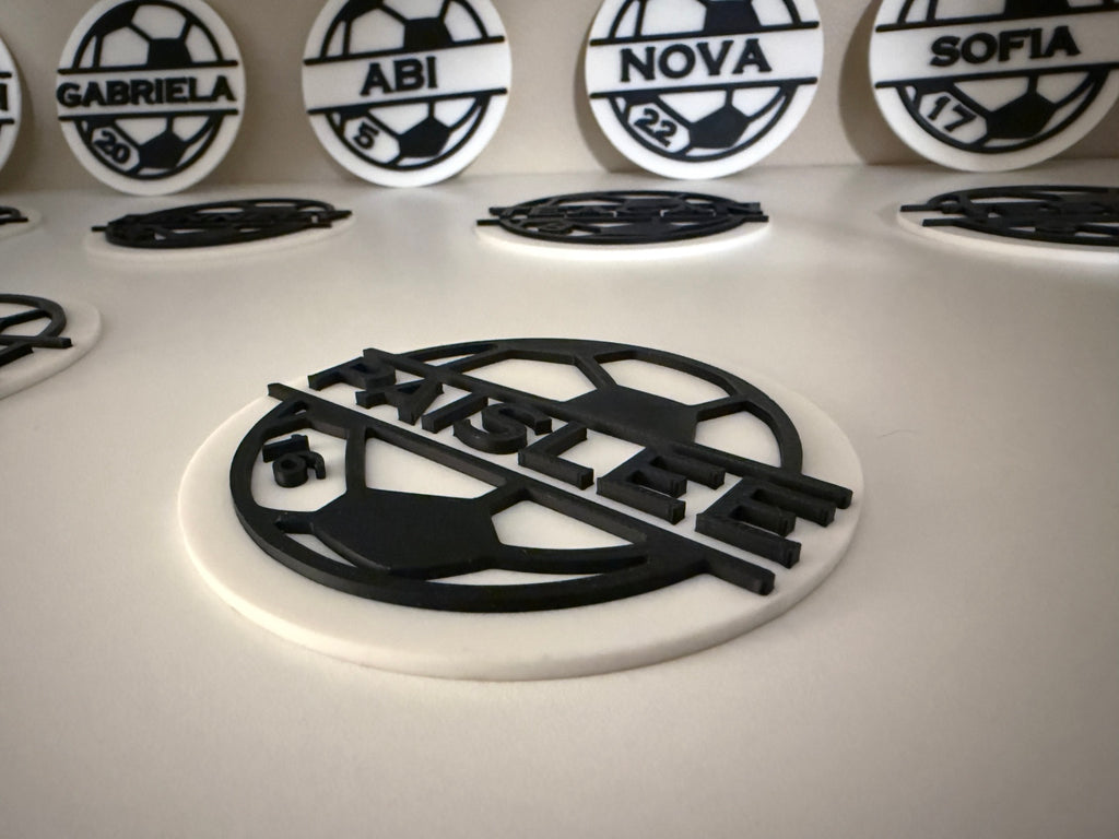 Personalized Soccer Bag Tag | Custom Name & Number | Boutte Print Lab