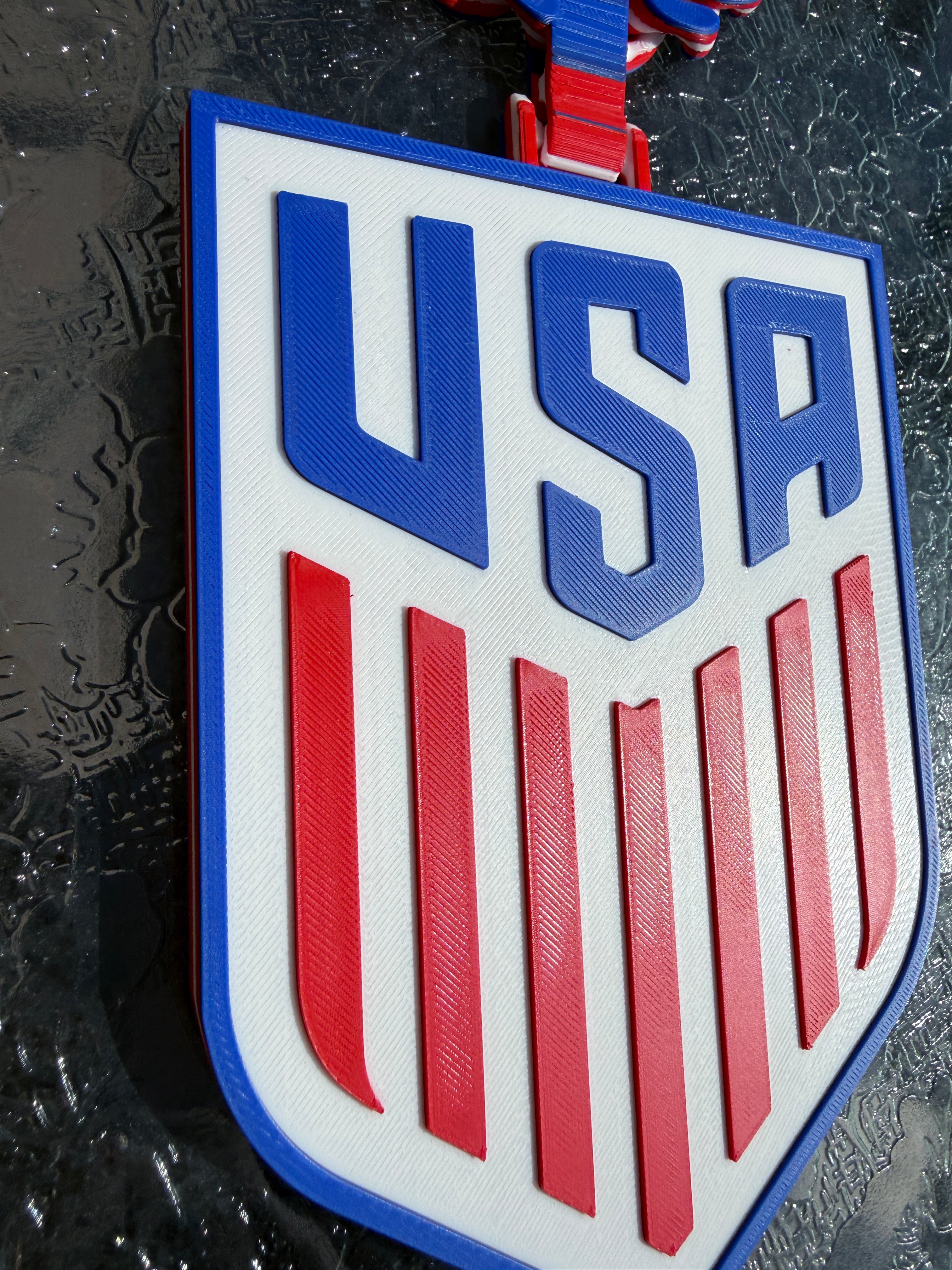 USA Hype Chain Necklace | 3D Printed Soccer Fan Chain | Team USA Sports Chain