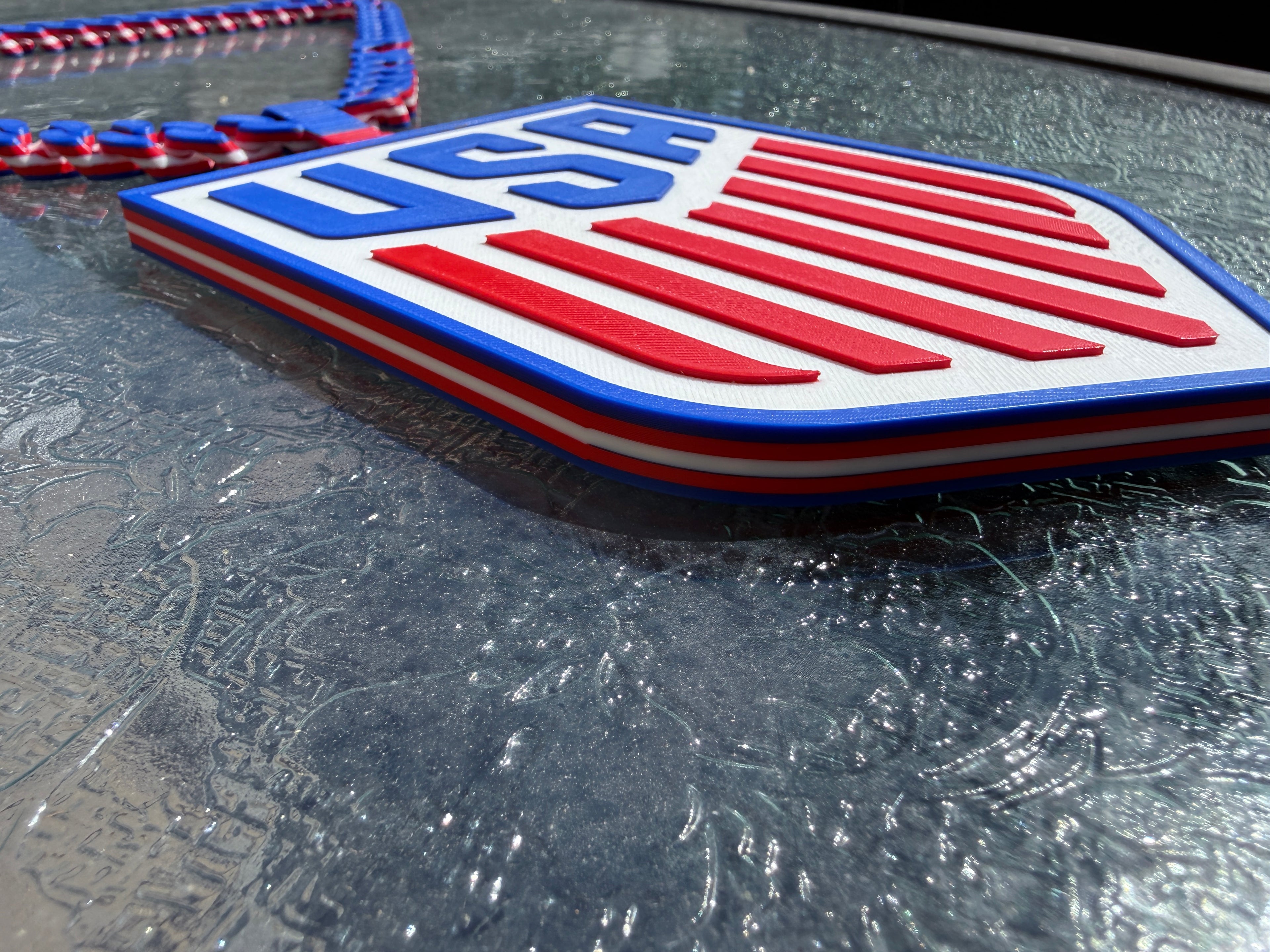 USA Hype Chain Necklace | 3D Printed Soccer Fan Chain | Team USA Sports Chain