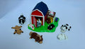 3D Printed Farm Play Set | Barn & Farm Animals | Montessori Sensory Toy